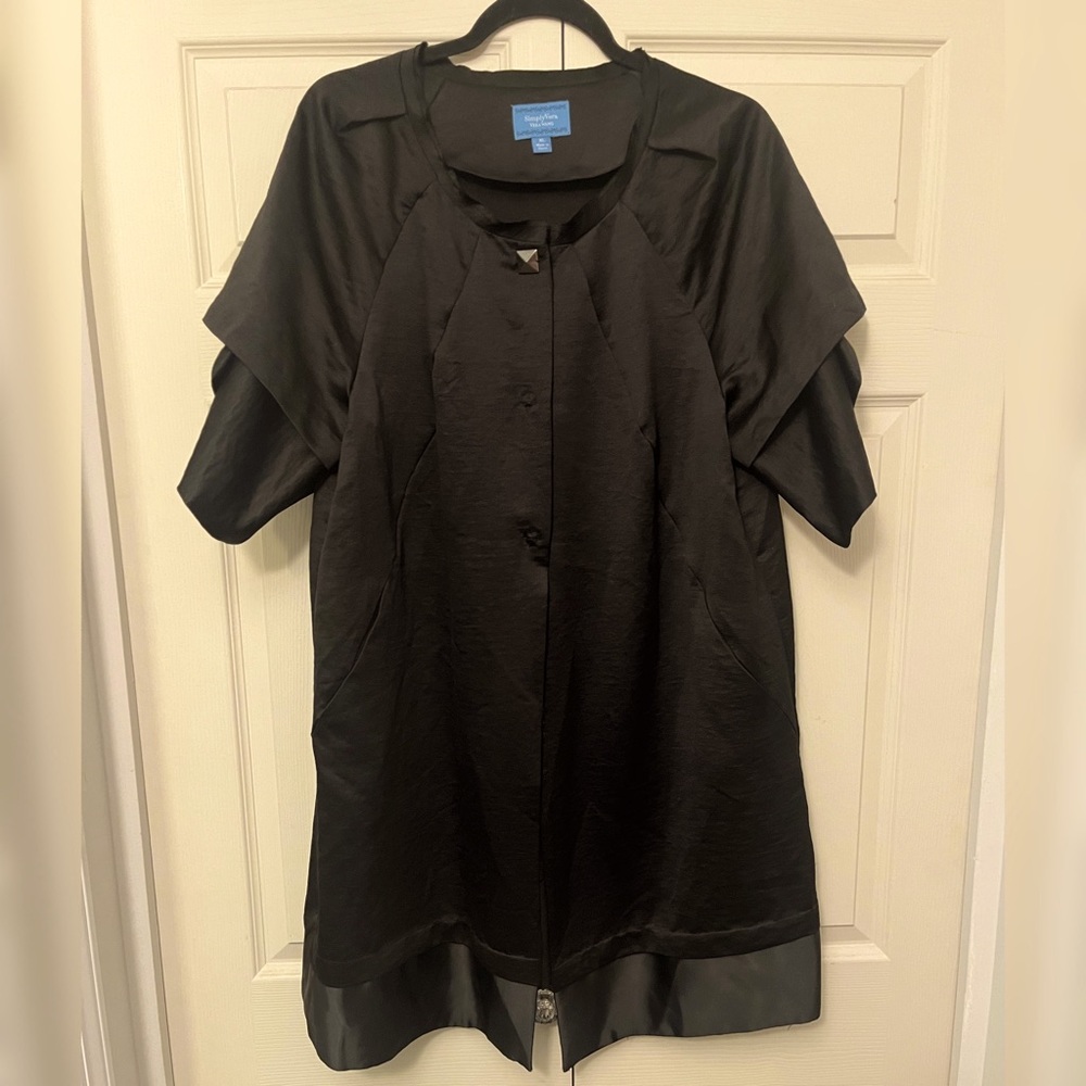 Simply Vera Wang Black Duster Jacket